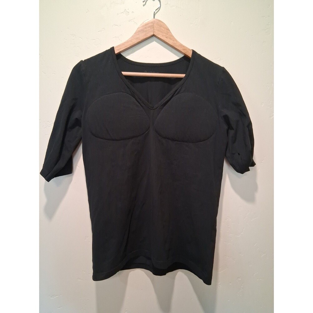 Rounderbum Padded Technology Men's XL Shirt Black Muscle *FLAW* Shapewear Enhanc